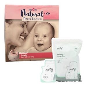 Spectra S2 Plus Electric Pump Open Box + Motif 3pk Storage Bags